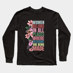 Not fragile like a flower fragile like a bomb, feminist quote, women power Long Sleeve T-Shirt